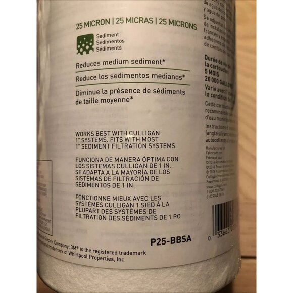 Culligan Water Filter Housing P25-BBSA 9-55/64" H Replacement filtration System - Picture 5 of 5
